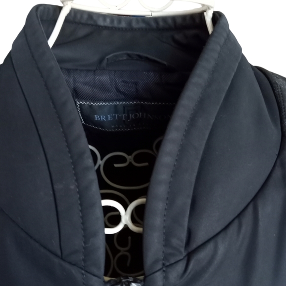 Brett Johnson Mixed Media Bomber Jacket size Large - Picture 4 of 16